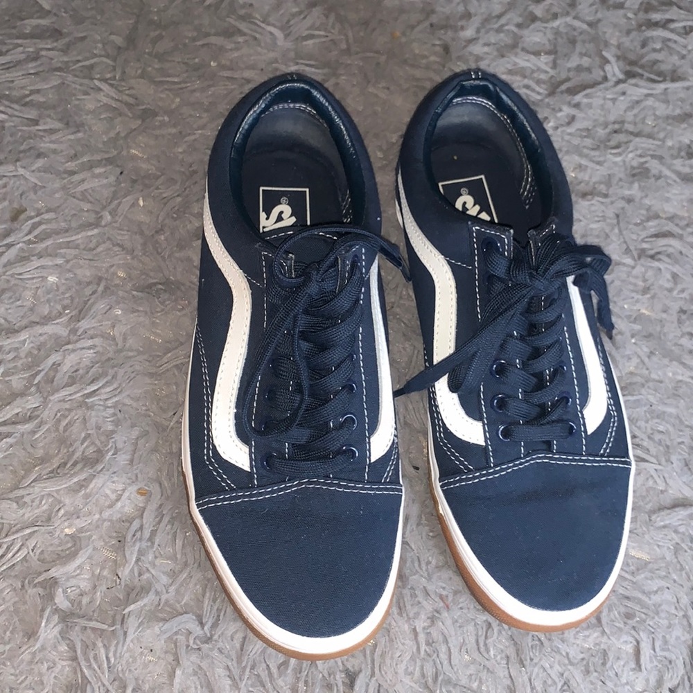 Navy blue skater vans shoes